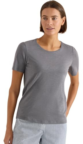 Damen Basic T-Shirt mit Rundhals in Unifarbe