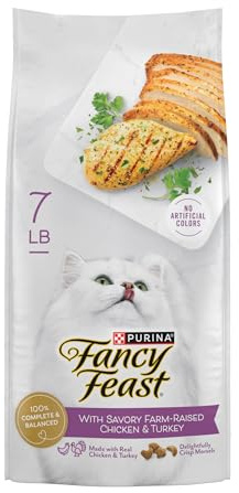 Fancy Feast Purina Farm-Raised Chicken & Turkey Dry Cat Food, 7 lb. Bag