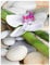 ARTland Wanddeko Wandtattoo selbstklebende Vinylfolie 60x80 cm Zen Steine Bambus Asien Pflanze Orchideen T3BE