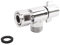 SOMATHERM FOR YOU - Rubinetto design WC 1/4 quadrato giro cromato M12 / 17 (3/8 '') - Dado Prigioniero 12/17 (3/8 '')