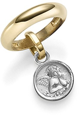 Anhänger Einhänger Taufring Engelchen aus 750 Gold Gelbgold Weißgold Kommunion
