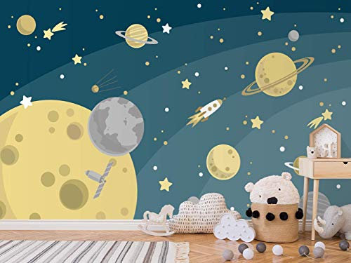 Oedim Fotomural Infantil Vinilo para Pared Espacio Exterior | Mural | Fotomural Infantil Vinilo Decorativo |350 x 250 cm | Decoración comedores, Salones, Habitaciones