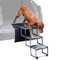VOSS.PET Faltbare Hundetreppe, 3-stufige Kofferraumtreppe, Gelenkschonende Auto-Treppe, Einstiegshilfe für Hunde aus Aluminium mit Schutzmatte
