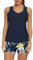 JASAMBAC 3 Piece Swimsuits for Women Tummy Control Swim Top Floral Print Tankini Tops with Bikini Top Boyshorts Bathing Suits M