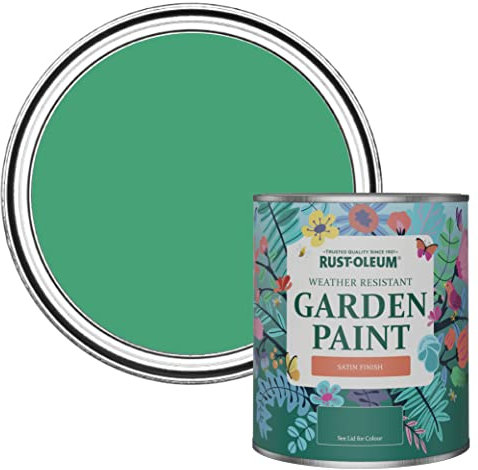 Rust-Oleum Green Mould-Resistant Garden Paint In Satin Finish - Emerald 750ml