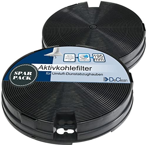 DeClean 2x Aktivkohlefilter Dunstabzugshaube kompatibel mit Typ 29 AMC912 5029065200 Bauknecht 481249038013 EHFC912 Type29 Kohlefilter