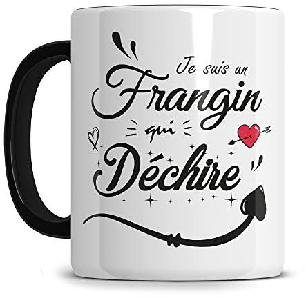 L'épicerie Chérie Mug Frangin Qui Déchire - Cadeau pour Son Frère, Famille, Meilleur Ami - Anniversaire Homme - Céramique 330ml (Frangin)