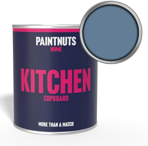 PaintNuts Kitchen Cupboard Paint - RAL-5014 - PIGEON BLUE Gloss 1 Litre Tin