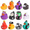 12 Stück Halloween Gummienten, Lustige Halloween Themen Gummienten Bunte Gummi Enten Niedliches Enten Badespielzeug für Halloween Geburtstagsparty Dekoration
