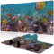 Tapis de bureau vibrant du monde sous-marin, grands poissons tropicaux sur les récifs coralliens, tapis de souris de jeu, base en caoutchouc antidérapant, bords cousus épais, tapis de souris