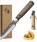 SENBON 440 Geschmiedetes Edelstahl Scharfes Camping Chef Messer Japanisches Falten Tragbares Reise Obst Messer mit Buntem Holzgriff Tasche Kochen Messer