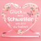 Niyewsor Schwester Geschenk, Herzförmiges Acryl-Plakette Dekoration, Personalisierte Geschenk Schwester Geburtstag, Geburtstagsgeschenk Schwester