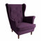 SEELLOO Sessel Wohnzimmer Ohrensessel Samt Bunt Loungesessel Fernsehsessel Relaxsessel Wohnzimmersessel Couchsessel Armsessel, Lila, 95 x 81 x 102 cm