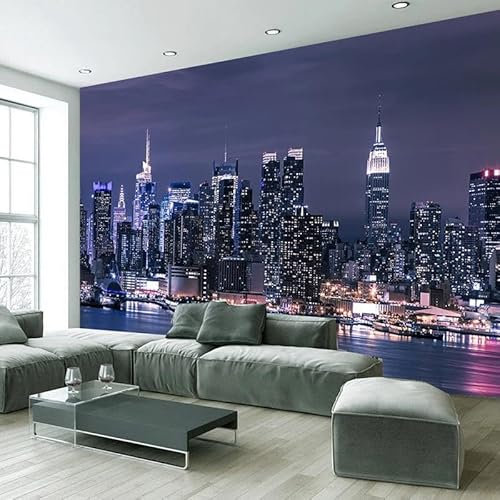YIBUHANG Fototapete Hintergrund selbstklebend PVC Fototapete 3d Wohnzimmer Tapete Stadt Architektur Nachtszene Schlafzimmer Home Decor Art Sticker