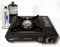 Réchaud portable à double combustible au propane ou au butane | 12 000 BTU | Réchaud de camping | Kit de cuisine et d'urgence | Tuyau de propane et étui de transport inclus