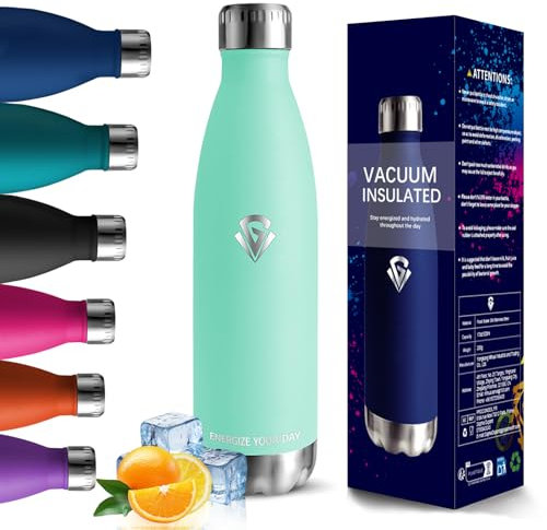 HoneyHolly Gourde Isotherme - 750ML - Gourde Inox sans BPA Sport Étanche, Réutilisable, Bouteille Isotherme, Processus de revêtement en Poudre, Bouteille pour Running, Bureau, École