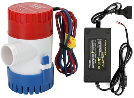 Pompes à eau, pièces et accessoires 60L / min 110 0gph Mini Pompe de cale de palette de bateau 12 V 1100 Volt Garden Rinse Wash(12V-220V)