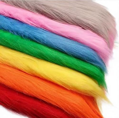 Langfloriger Lustiger Kunstpelzstoff Imitation Von Wolfshundhaar Weich Und Bequem Zum Nähen Basteln Heimdekoration(Color:Schwarz-braune)