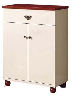 HLDJYLZS Schuhschrank, Mit Verstellbaren Regalen, Farmhouse Schuh Aufbewahrung, Holzwerkstoff, Flur Diele Wohnzimmer Schlafzimmer(Teak Color,23.6 * 12.9 * 36.2in)