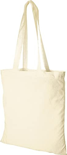 noTrash2003 10er Pack Baumwolltaschen Einkaufsbeutel Jutebeutel einfarbig mit langen Griffen 10 Stück - Ideal Für Stoff Malerei