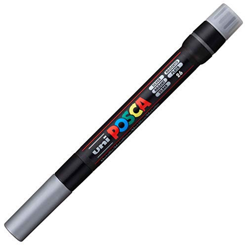 POSCA 181682 - POSCA Marker mit Pinselspitze, silber