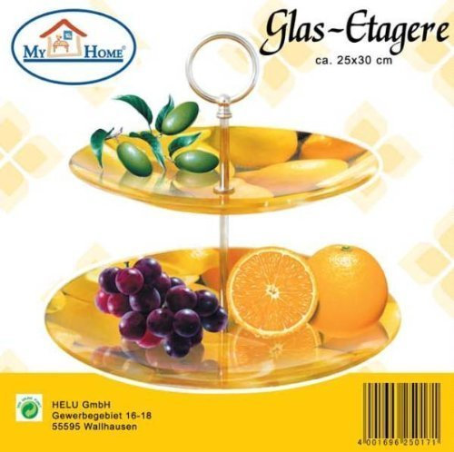 My Home Glas-Etagere Orange