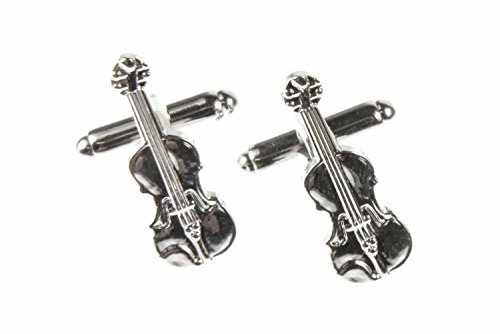 Miniblings Geige Violine Musik Instrument Manschettenknöpfe - Handmade I Manschettenknopf Cufflinks Hemdknöpfe I schöne Holzbox inklusive - Geige Violine Musik Instrument