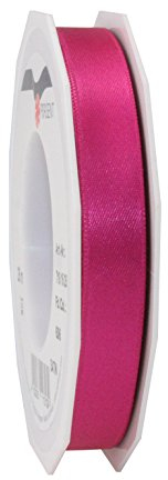 Präsent C.E. Pattberg Satin Magenta, 25 m Satinband zum Einpacken von Geschenken, 15 mm Breite, Geschenkband zum Dekorieren & Basteln, Dekoband, Anlass