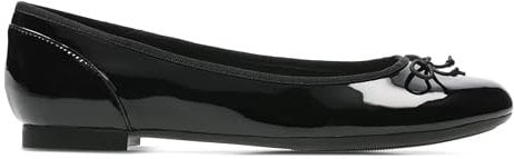 Clarks Women's Couture Bloom Ballet Flats, Black Black Patent, 6 UK