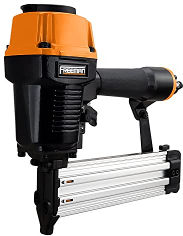 Freeman PCTN64 Pneumatic 14-Gauge Concrete T Nailer, 5/8–2-1/2 Nails, Heavy Duty Concrete & Steel Nail Gun for Plywood, Decking, Furring, Fencing, Subflooring, Siding, and Soffits