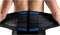 SUAVER Deluxe Neoprene Doppelriemen Rückenbandage Verstellbarer Taillen Trimmer Gürtel,Lendenwirbelstütze Bauch Bandage Linderung bei Ischias für Herren und Damen(Schwarz,M / 28-32)