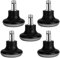 uvce Bell Glides Replacement Office Chair Swivel Caster Wheels to Fixed Stationary Castors, Short Profile with Separate Self Adhesive Felt Pads Black 5pcs