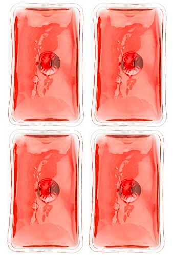 Taschenwärmer nach ISO 13485 Handwärmer Heat Pads Fingerwärmer Wiederverwendbare Gel - Pads Thermopads in vielen Ausführungen und Mengen von notrash2003® (Rot - 4 Stück)