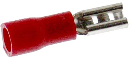 Lumonic 25x conectores planos 0,5-1,5mm² en rojo I conectores planos para clavijas planas 0,8mm x 2,8mm I terminales de cable conectores de cuchilla p