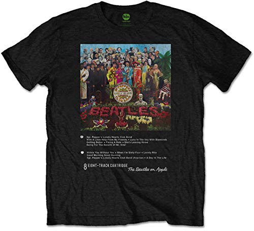 T-Shirt # M Black Unisex # Sgt Pepper