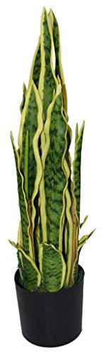 Leaf Pianta artificiale tropicale serpente, 55 cm Sansevieria