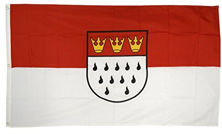 Fahne/Flagge Deutschland Stadt Köln - 150 x 250 cm + gratis Sticker, XXL-Fahne von Flaggenfritze®