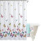 Duschvorhang Anti-bakterieller Textil Duschvorhang aus Stoff Wasserdichter Duschvorhang in der Größe 180 cm x 180 cm Polyester