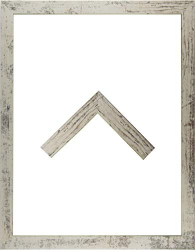 RahmenMax Morena Holz Werkstoff Bilderrahmen 23 x 40 cm modernes sehr eckiges Profil 40 x 23 cm Grosse Farbauswahl jetzt: Beige Vintage mit Kunstglas klar 1 mm