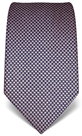 Vincenzo Boretti Cravate homme, pure soie, haute densité de tissage, anti-tâches, anti-salissures, hydrofuge, longue, accessoire pour la chemise et costume - motif pied-de-poule bleu foncé/rose