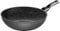 STONELINE Flex Made in Germany Wok 30 cm, mit abnehmbarem Griff, auch für öl- und fettfreies Braten, Wok Pfanne beschichtet mit echten Steinpartikeln, Wok Induktion