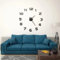vidaXL 3D Wanduhr Modernes Design 100cm XXL Schwarz Deko Wand Uhr Wandtattoo