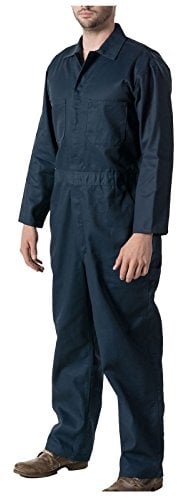 GRS Mens C2 Dark Navy Work Overall - Protective Coverall Workwear Boiler Suit for Mechanics Workshop Warehouse College Student Garages DIY (4XL - 55 Chest)