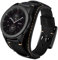 Leotop Compatible avec Samsung Galaxy Watch 46mm/Gear S3 Frontier/Galaxy watch 3 45mm/ Classic Bracelet, Cuir Veritable Remplacement Bande 22mm Strap avec Boucle en Acier Inoxydable (Noir)
