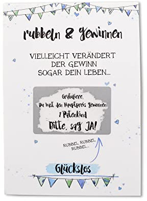 FEENSTAUB Taufpatin fragen Rubbelkarte, Willst du meine Taufpatin sein, Willst du mein Taufpate sein Geschenk für Paten, Dankeschön zur Taufe, Patengeschenk, Patentante Geschenk, Taufpaten fragen
