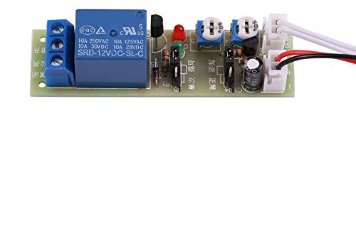 Relé de tiempo multifunción, CC 5 V/12 V/24 V Infinite Cycle Delay Timer Temporizador Encendido Apagado Módulo 0-15 min/0-60 min Relé de tiempo ajustable (CC 12 V 0-15 min ajustable)