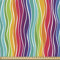 ABAKUHAUS Regenbogen Gewebe als Meterware, Strudel Vertical Waves Kunst, Schön Gewebten Stoff für Polster und Wohnaccessoires, 1M (148x100cm), Mehrfarbig