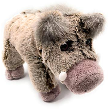 Onwomania Plüschtier Stofftier Kuscheltier Schwein Keiler Sauen Wildschwein Länge 24 cm Braun