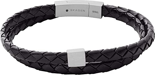 SKAGEN Herren-Edelstahl-Schmuck HULSTEN, Länge: 185 mm mit Magnetverschluss