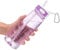 VENNERLI Water Bottle with Straw and Time Markable Motivational, BPA Free Leak Proof Dishwasher Safe Reusable Tritan Drinks Bottle Dur Outdoor 800ml (Purple)